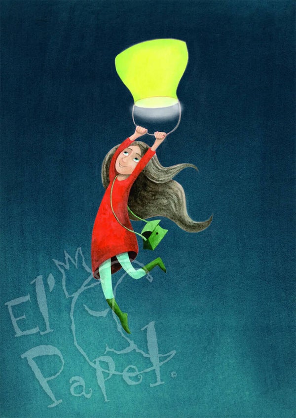 Ansichtkaart 'Lichtballon'