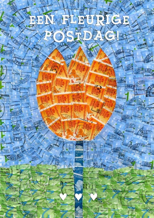 Tulp-kaart `Een Fleurige Postdag!`