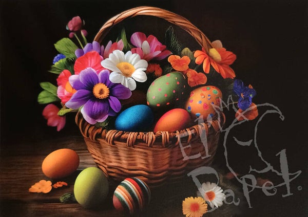 Ansichtkaart 'Paasmandje'