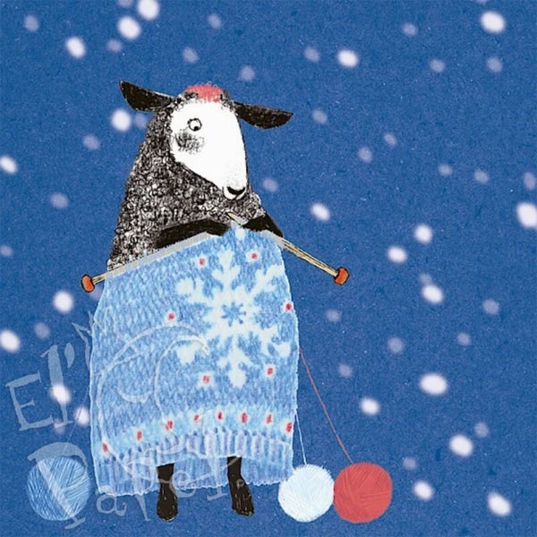 Boekenlegger-wenskaart 'Winter Wolletje'
