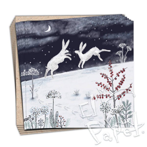 Boekenlegger-Kerstwenskaarten SET 'Winterpret'