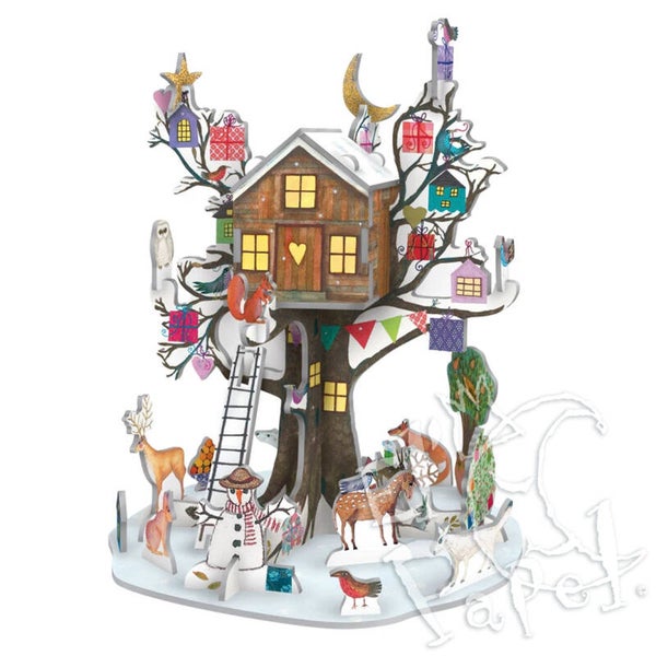 Pop & Slot Advent kalender 'Christmas Treehouse' (klein)