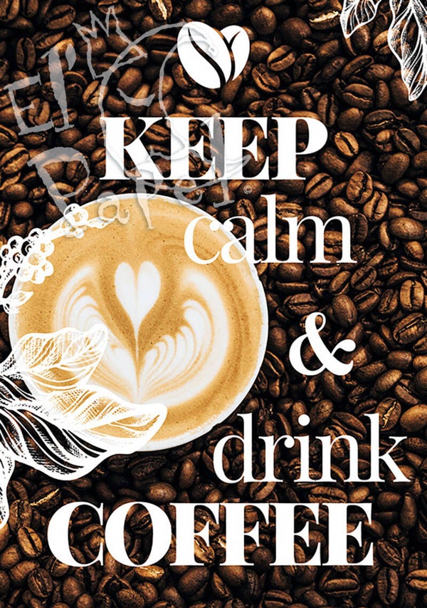 Ansichtkaart 'Keep Calm & Drink Coffee'