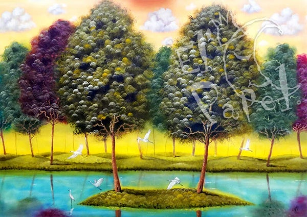 Ansichtkaart 'Vogeleiland'