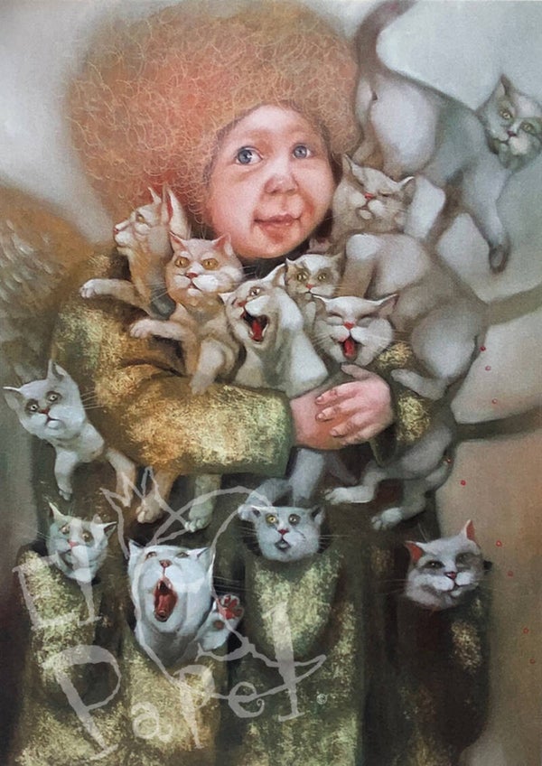 Ansichtkaart 'Katten-opvang'