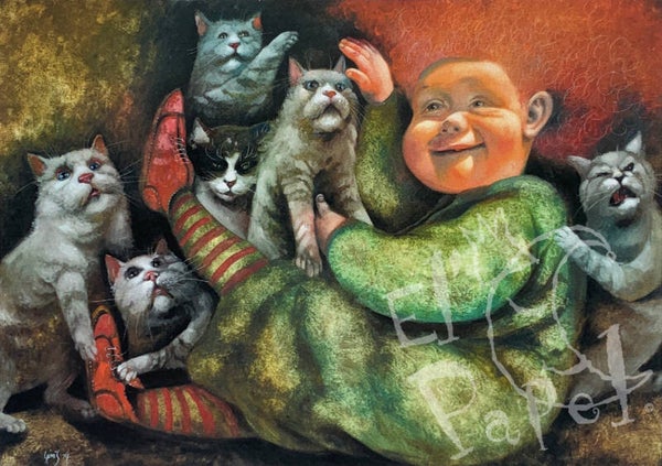 Ansichtkaart 'Aandacht'