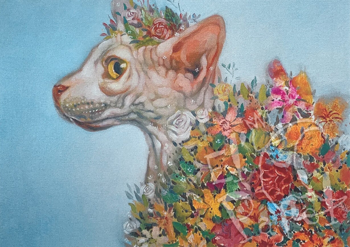 Ansichtkaart 'De bloemist'