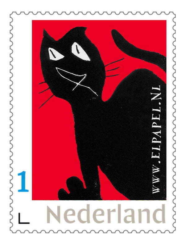 El' Papel postzegel 'Zwarte Kat'