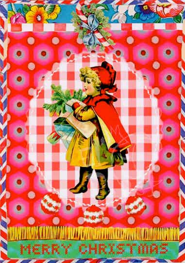 Ansichtkaart 'Kerst Meisje'