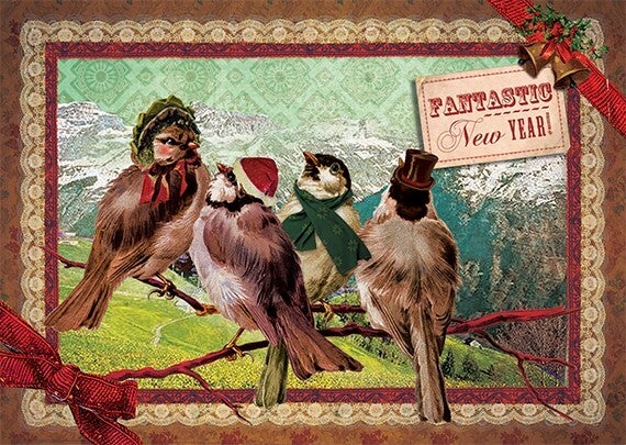 Nieuwjaarskaart 'Musjes'