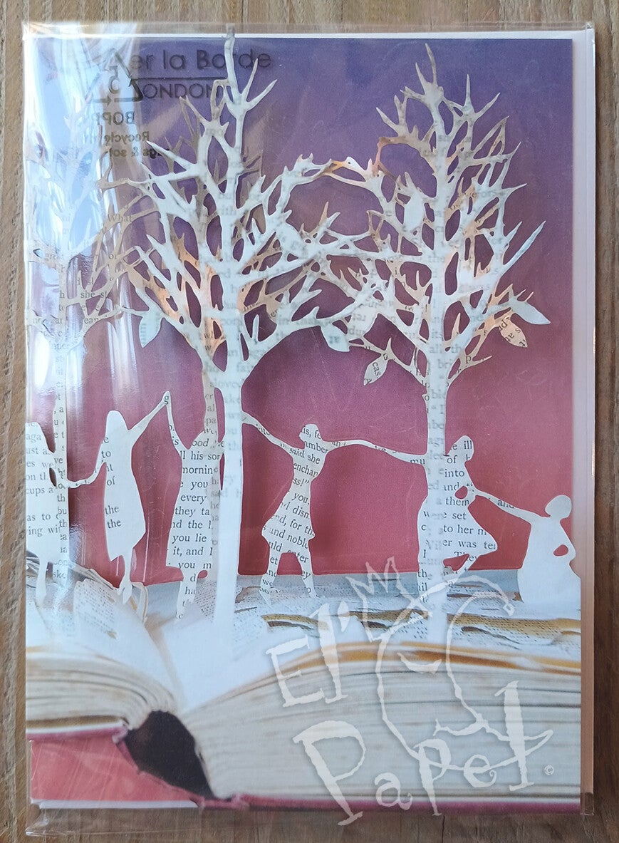 Lasercut wenskaart 'Dansen'