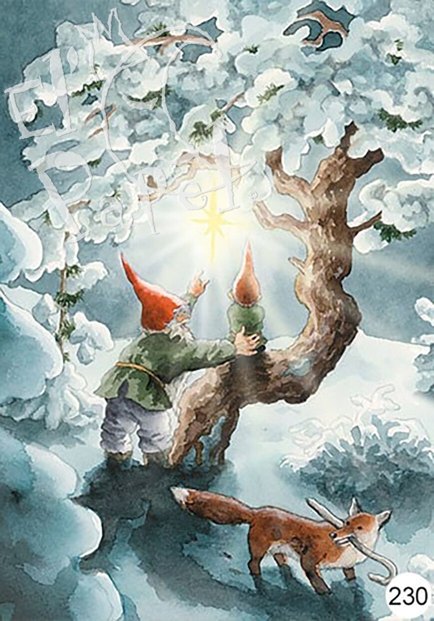 Ansichtkaart 'Kabouters met vosje'