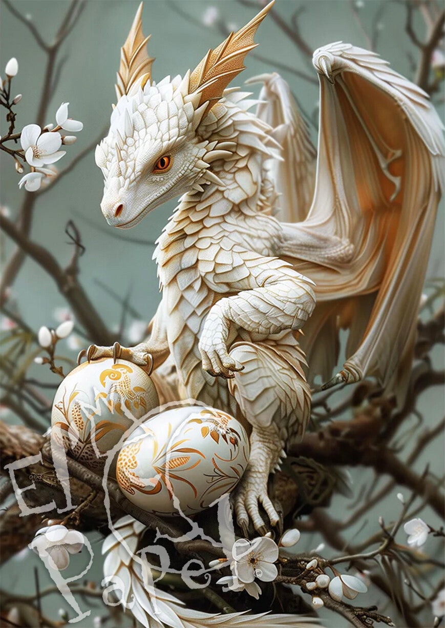 Ansichtkaart 'Paas-draakje'