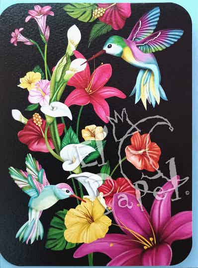 Santoro wenskaart 'Tropische kolibries'