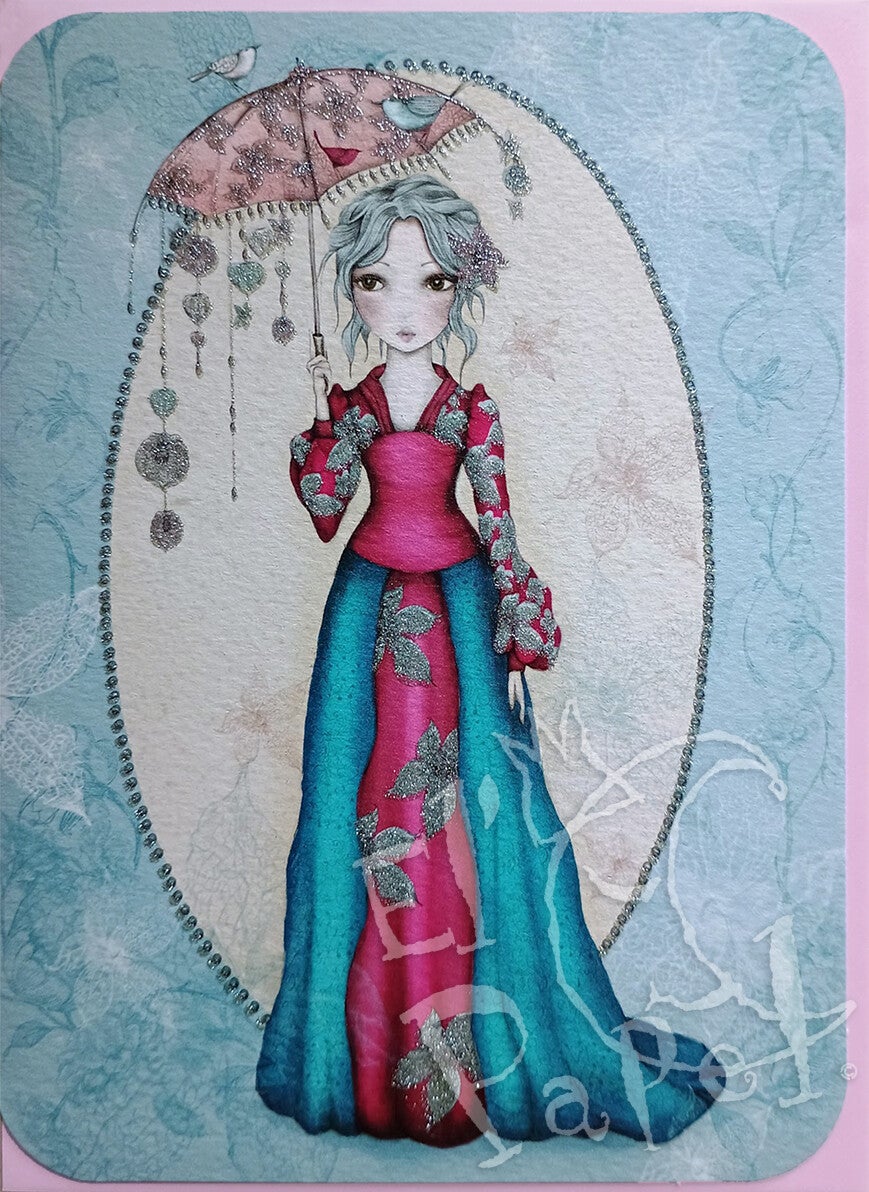 Santoro wenskaart 'De Parasol' - Eclectic serie