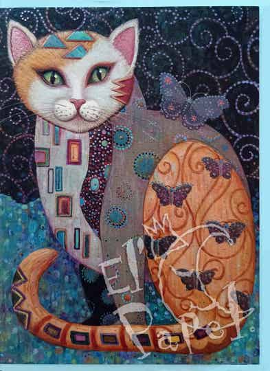 Santoro wenskaart 'Flutter' - Kleo Kats