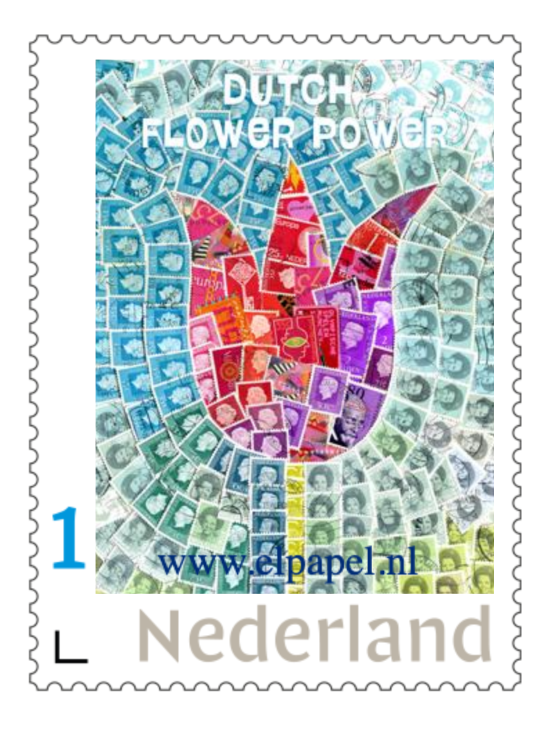El' Papel postzegel 'Dutch Flower Power'