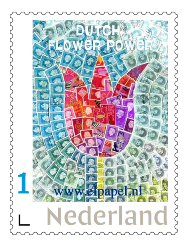 El' Papel postzegel 'Dutch Flower Power'