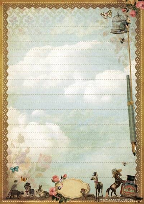 Kaartje of Kip 'schrijfblok'