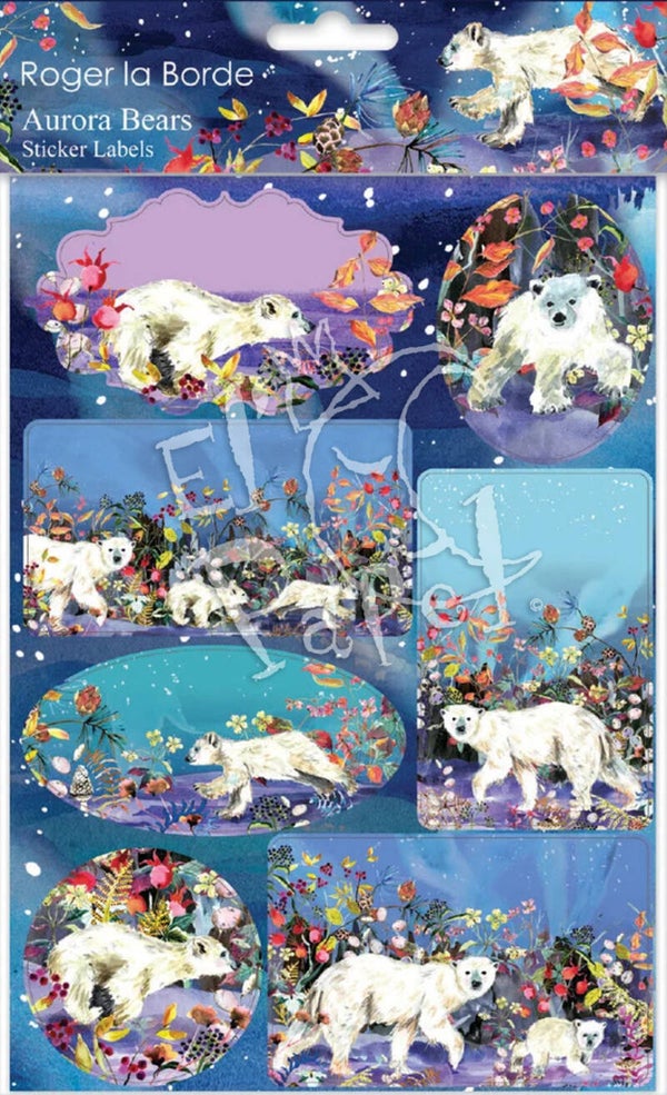 Roger la Borde Kerst-stickers 'Aurora Bears'