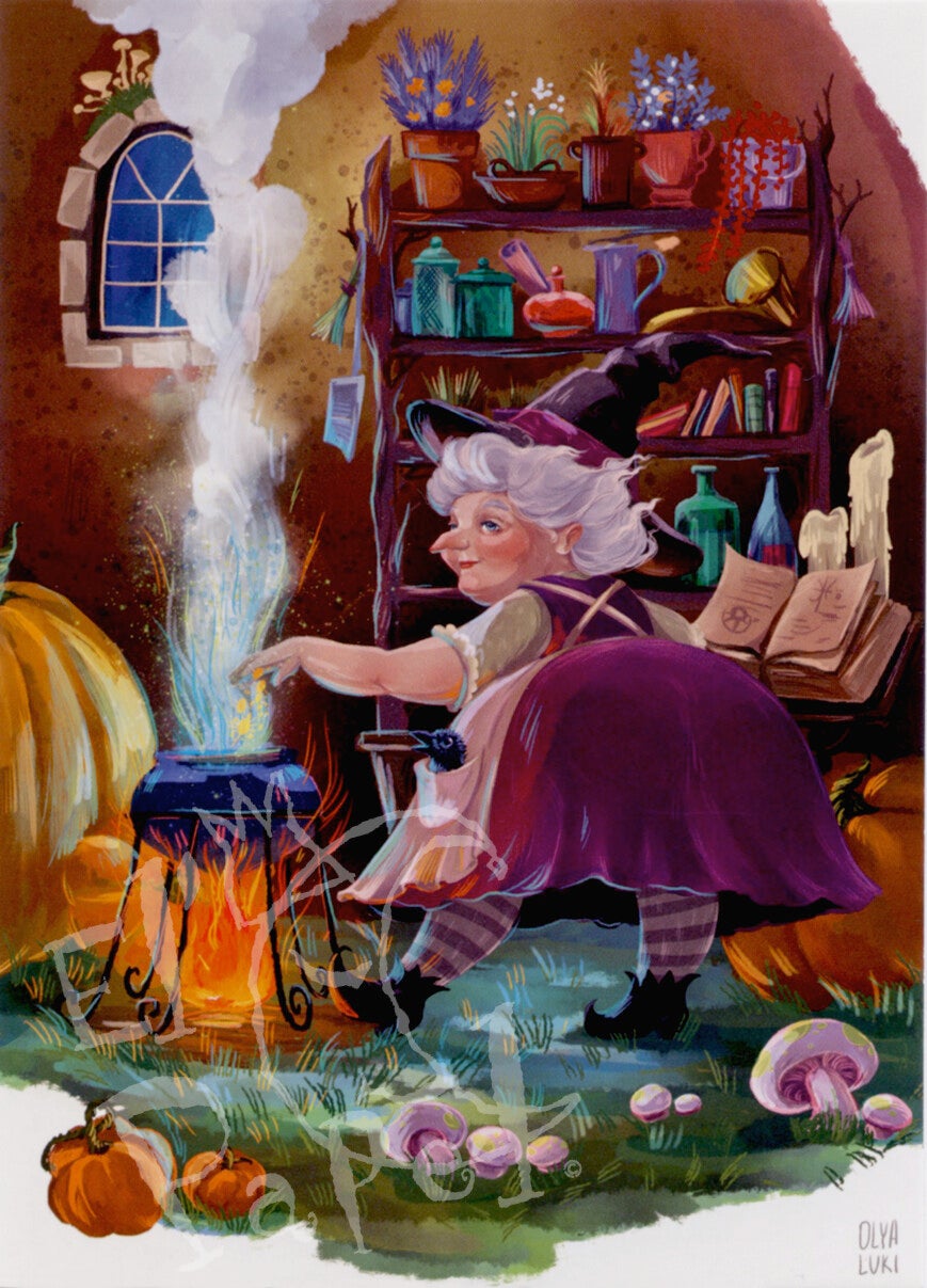 Ansichtkaart 'De vrouw des huizes'