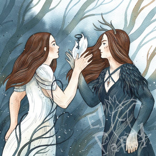 Connectie - vierkante ansichtkaart