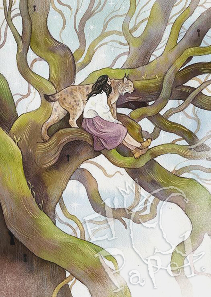 Ansichtkaart 'In de boom'