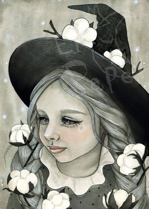 Ansichtkaart 'Katoen heks'