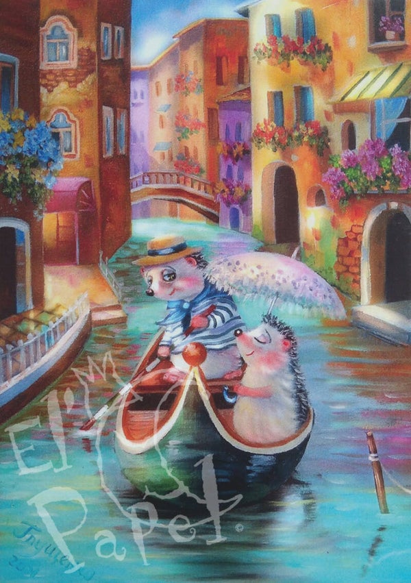 Ansichtkaart 'Een zonnige dag in Venetië'