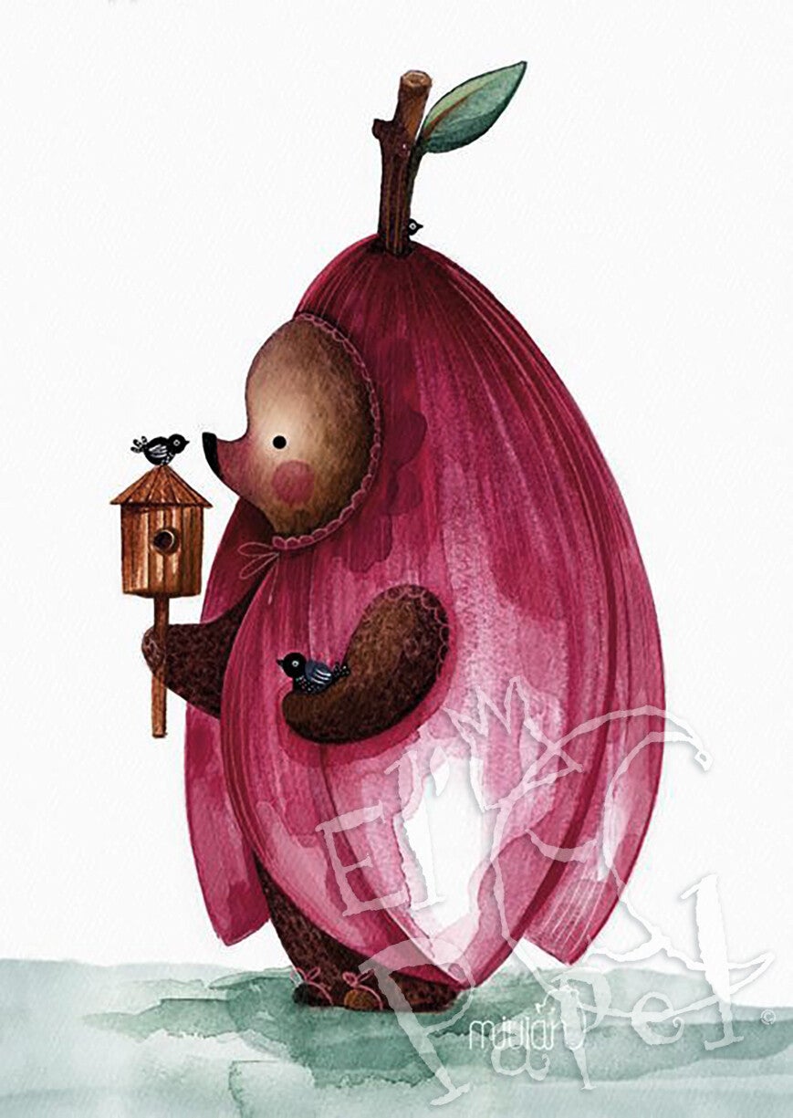 Ansichtkaart 'Misha in de Magnolia'