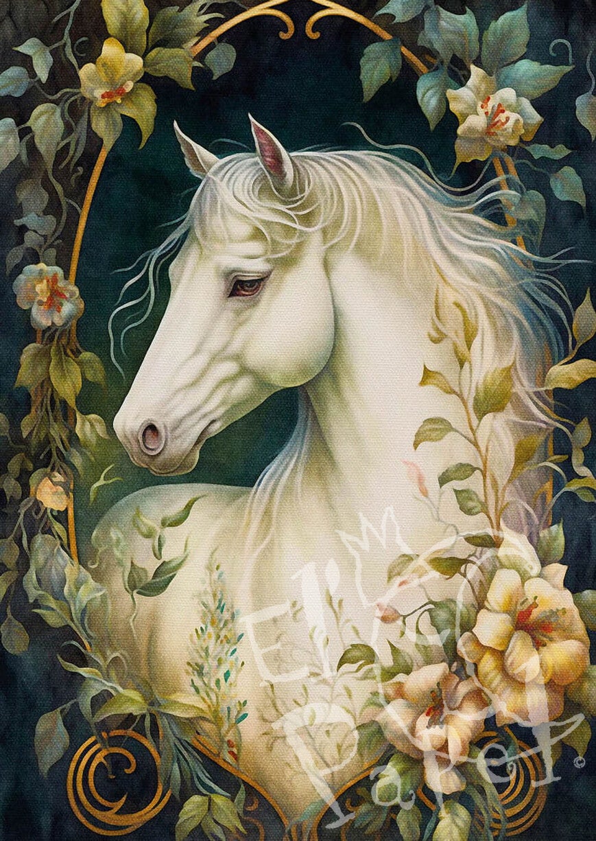 Ansichtkaart 'Het witte paard'