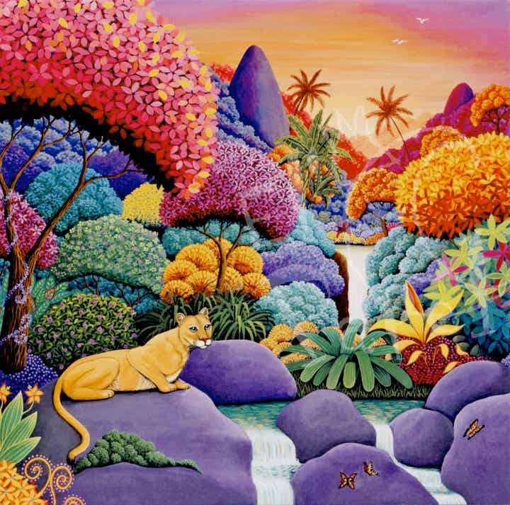 Vierkante kaart 'De poema'