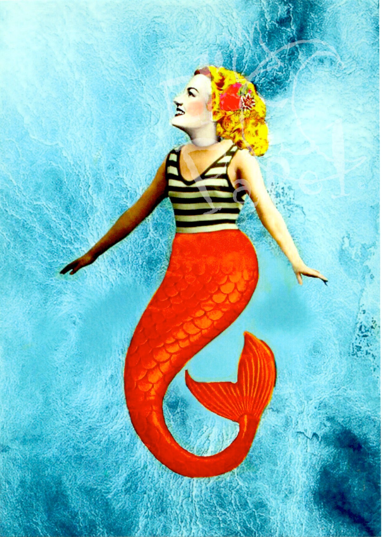 Ansichtkaart 'Zeemeermin'