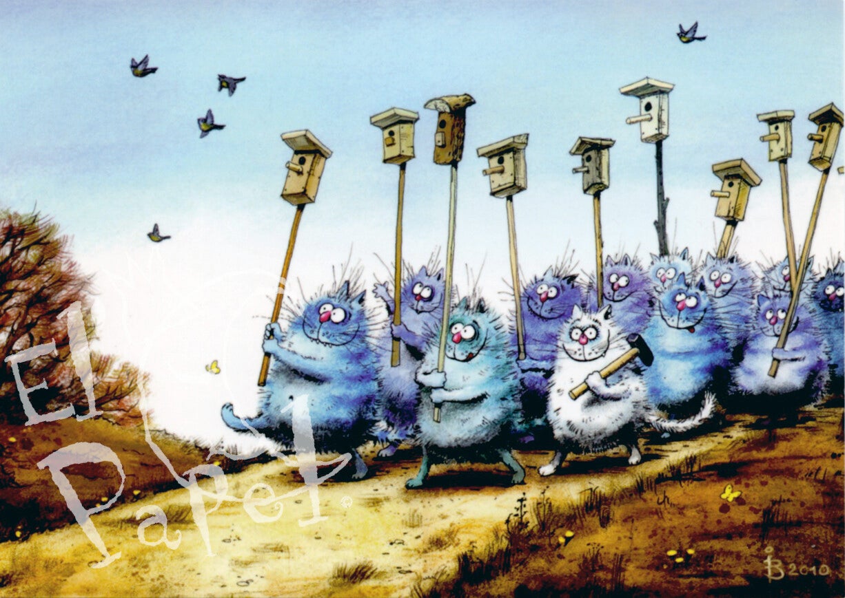 Ansichtkaart 'Voorjaars-optocht'