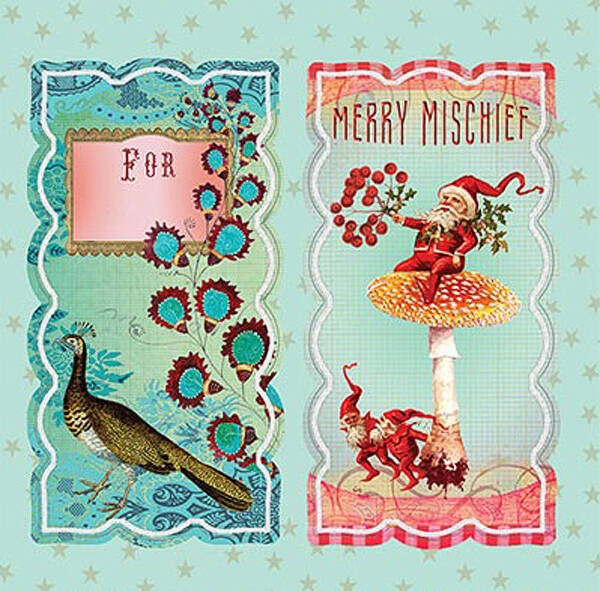 Kerst Sticker 6-pack 'gemengde set'