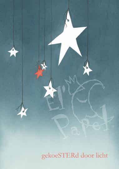 Ansichtkaart 'Gekoe-STER-d door het licht'