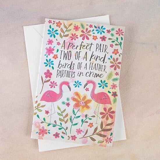 Natural Life wenskaart 'A Perfect Pair'