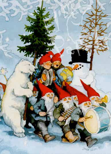 Ansichtkaart 'Kerst optocht'