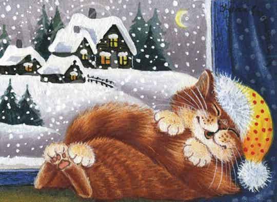 Ansichtkaart 'In (geluk-) zalige Kerstsferen'