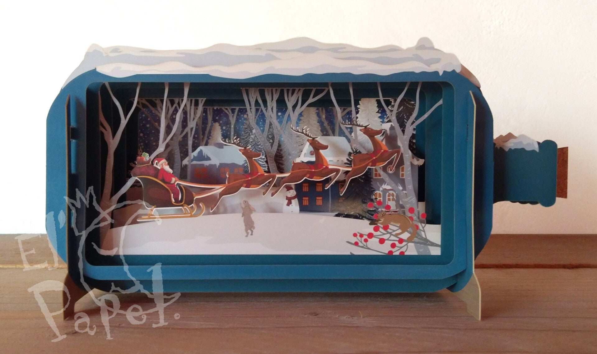 Message in a bottle `Kerstman brengt cadeautjes`