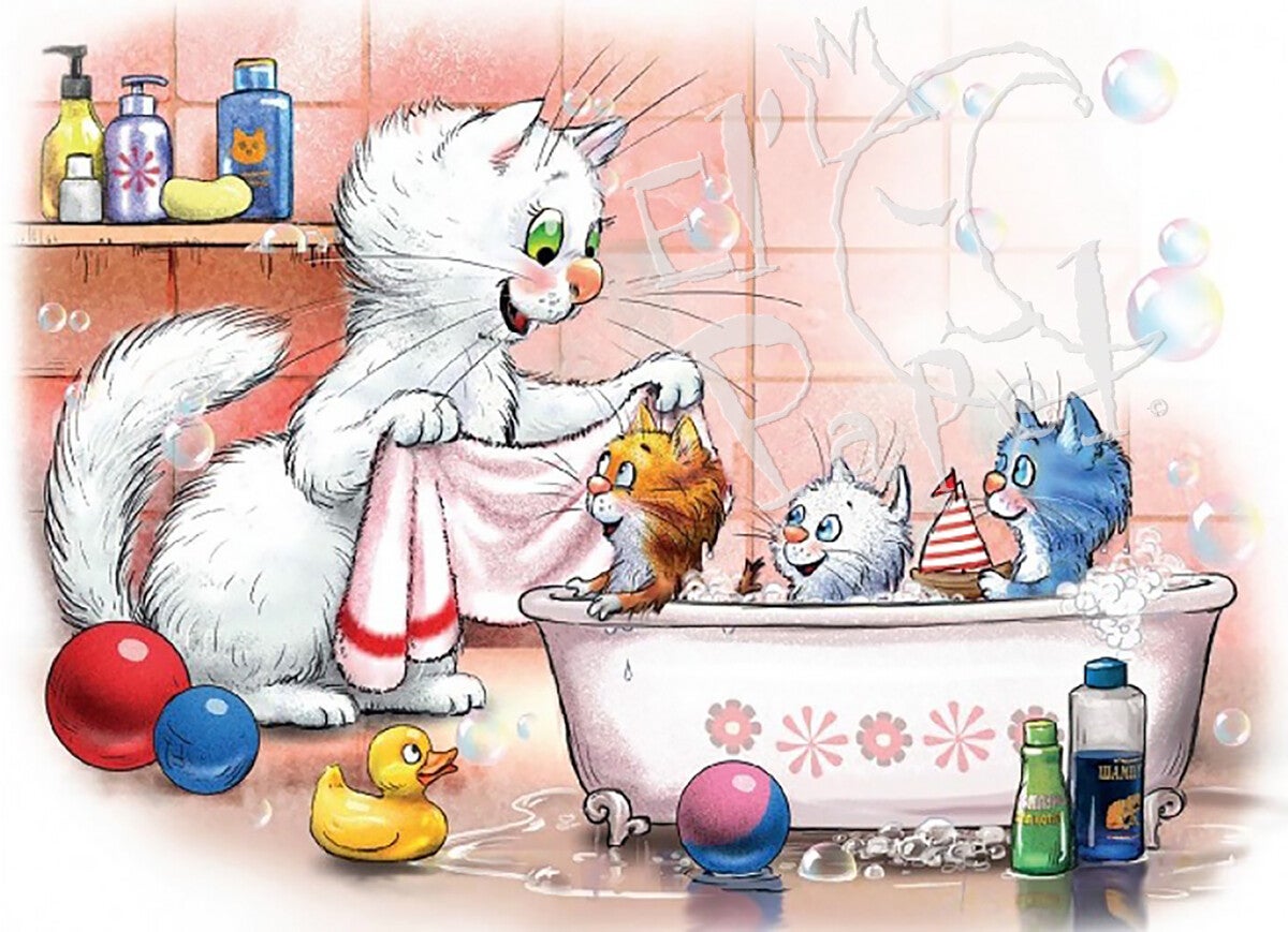 Ansichtkaart 'Badder plezier'