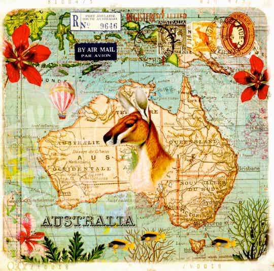 Continent-kaart Australië