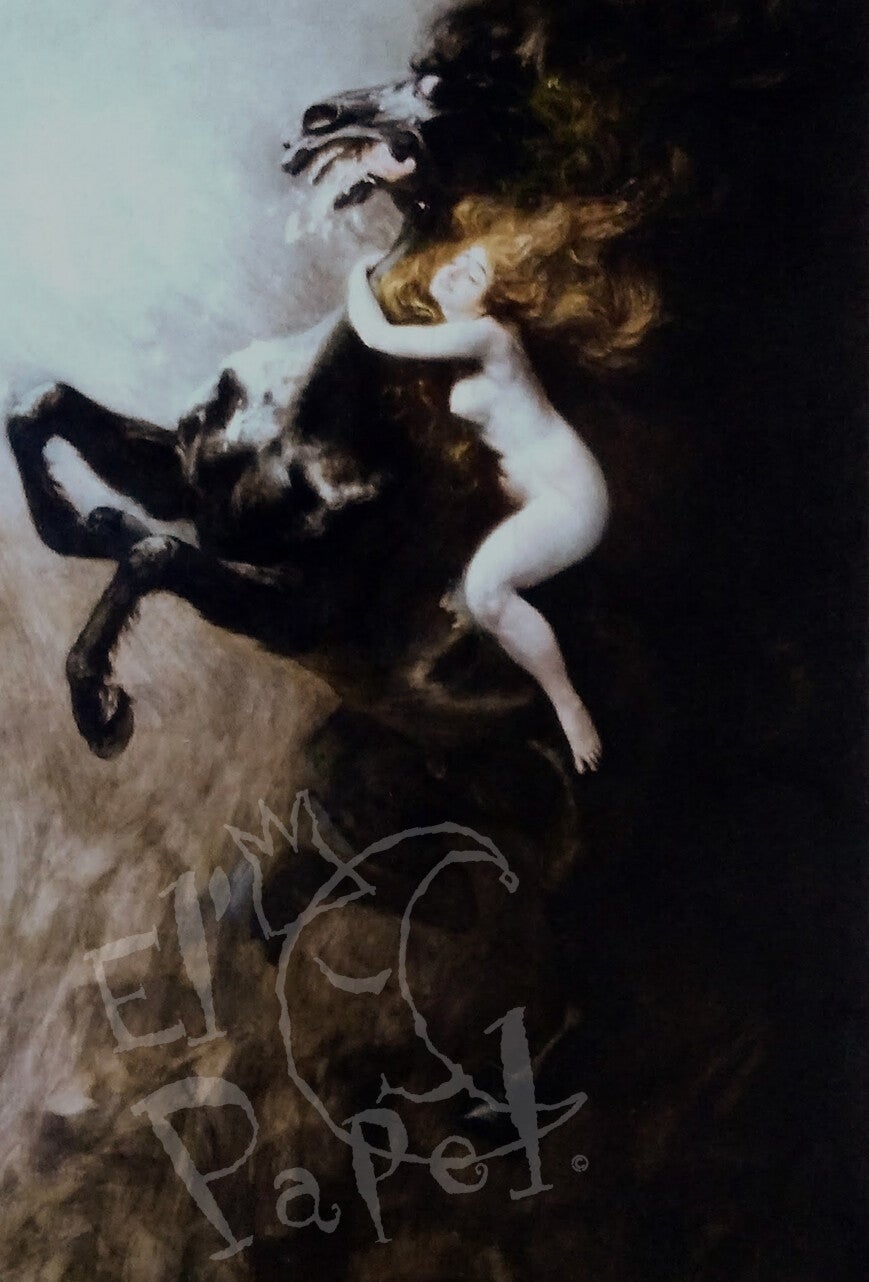 Ansichtkaart 'Razernij van uitbundigheid - Wladyslaw Podkowinski'