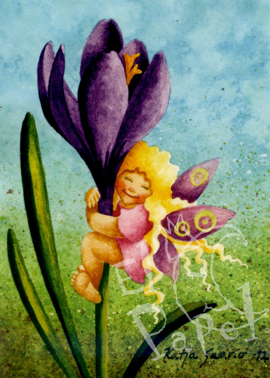 Ansichtkaart 'Het voorjaar omhelzen'