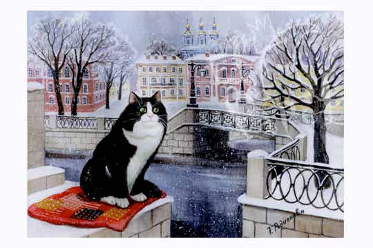 Ansichtkaart 'Het is weer winter'