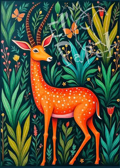Ansichtkaart 'Mooie dieren - Gazelle'