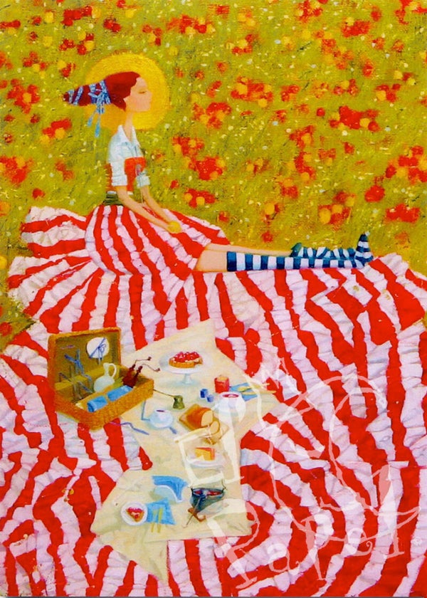 Ansichtkaart 'Picknicken'