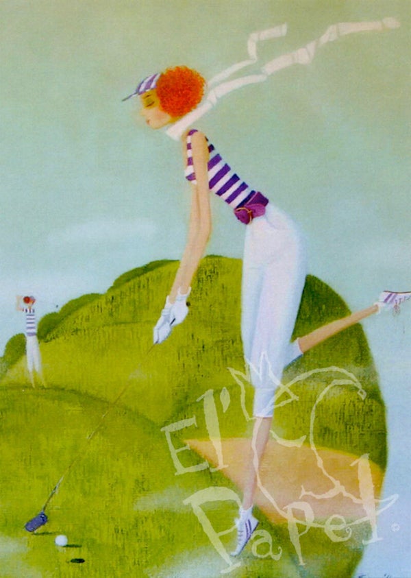 Ansichtkaart 'Een balletje slaan'