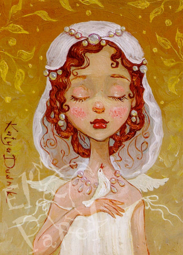 Ansichtkaart 'Witte vogel'