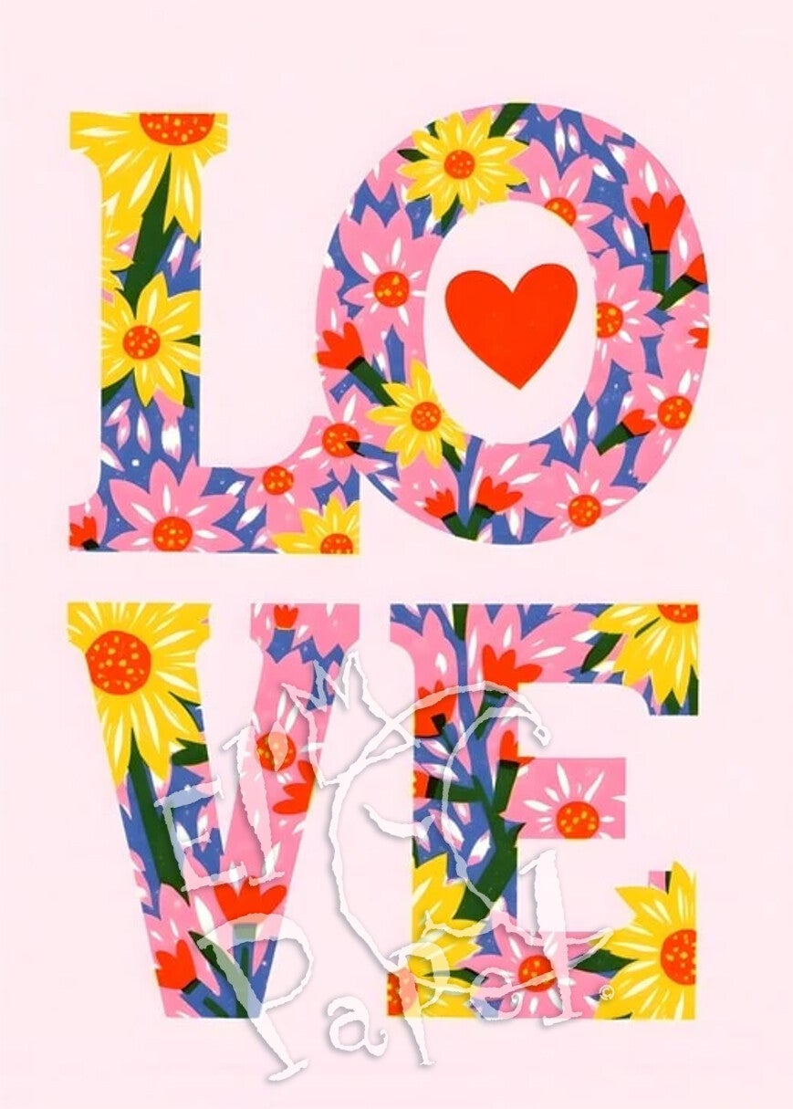 Motivatie ansichtkaart 'LOVE' (2)